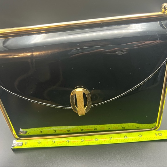 crouch & fitzgerland New York Vegan vintage shouder purse Gold Metal Encased - Picture 10 of 16